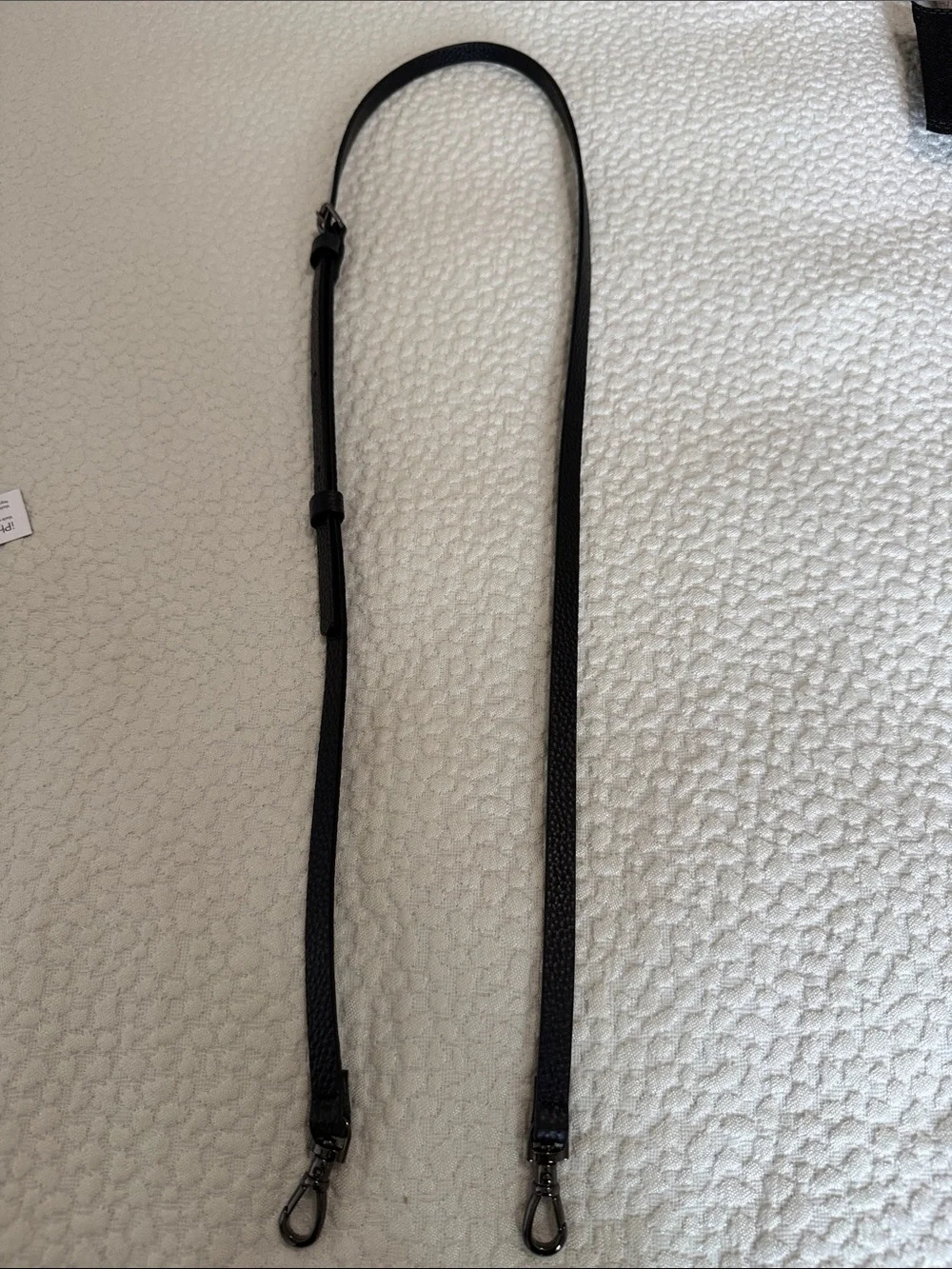 Bandolier Black Pebbled Leather Crossbody Phone Case with Strap